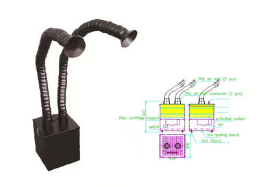Équipement portatif d'extraction de vapeur de filtre avec deux bras 308 * 308 * 420MM
